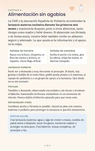 Una página interior de la guía en una tableta